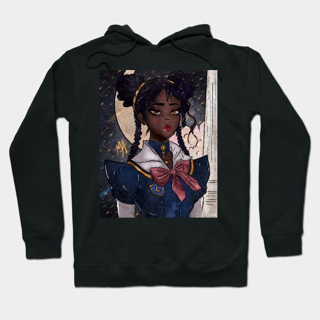 Black Sailor Moon Hoodie by The Mindful Maestra